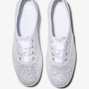 Keds x Kate Spade New York Champion White Glitter Shoes